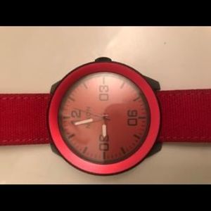 100mm Nixon watch , large bezel/red